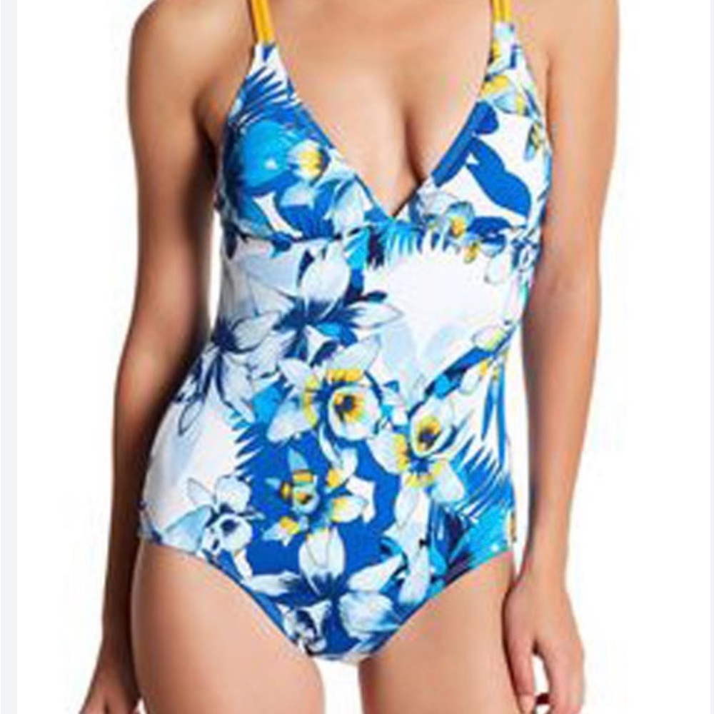 🌺 Tommy Bahama Floral Swimsuit – Size 10 🌴